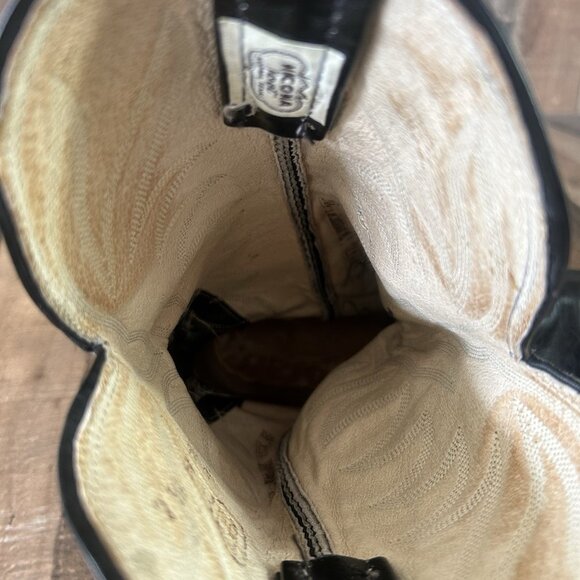 Nocona Vintage Black Western Cowboy Boots Mens 9.5 E - Picture 9 of 12